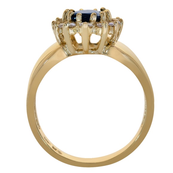 1.35 Carat Sapphire & 0.30 Carat Diamond Ring 14K